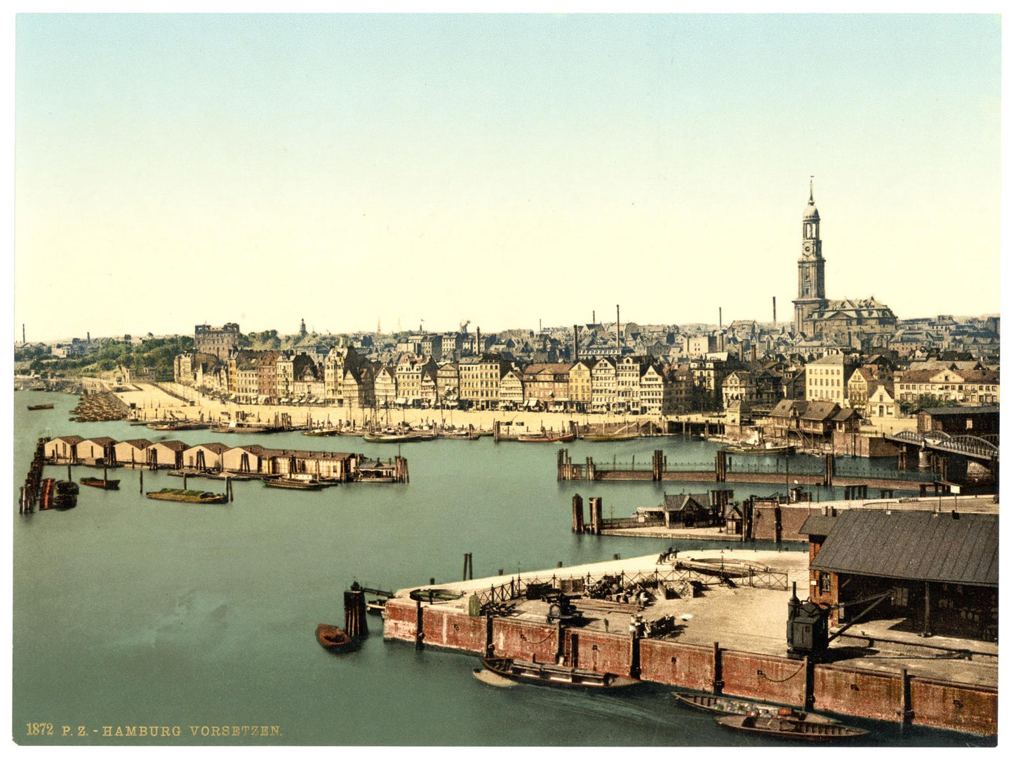 Historische Ansicht Hamburger Hafen um 1895