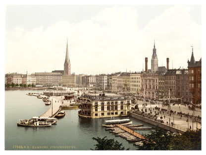 Historische Ansicht Hamburg Jungfernstieg um 1895