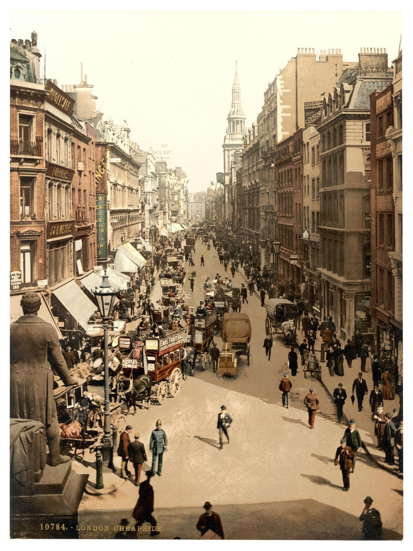 Historische Ansicht London Cheapside um 1895