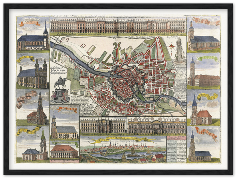 Historischer Stadtplan Berlin um 1739