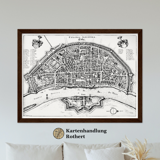 Historischer Stadtplan Köln um 1648