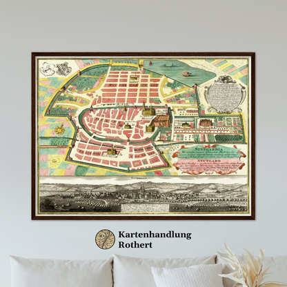 Historical city map  Test product horizontal 3 sizes