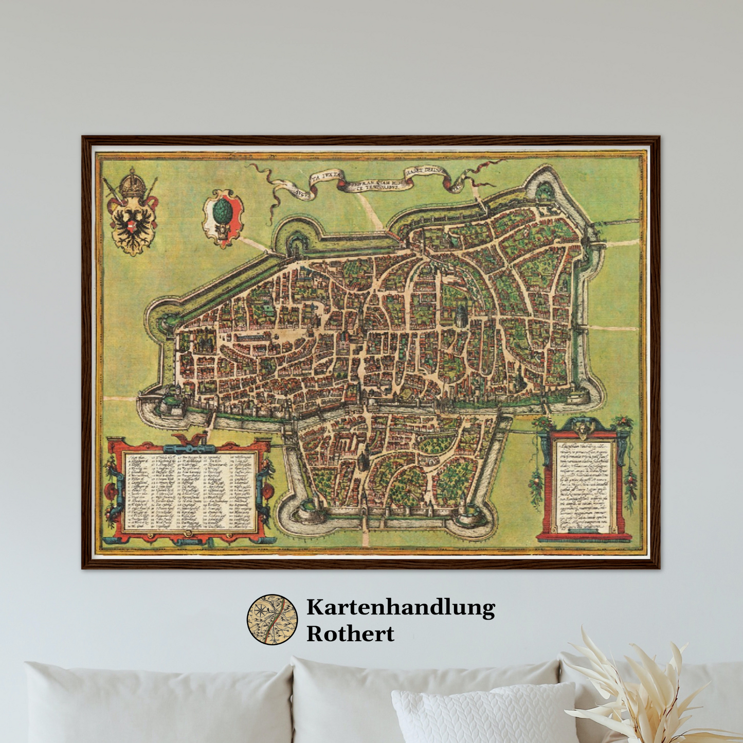 Historischer Stadtplan Augsburg um 1572