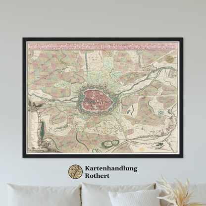 Historical city map  Test product horizontal 3 sizes