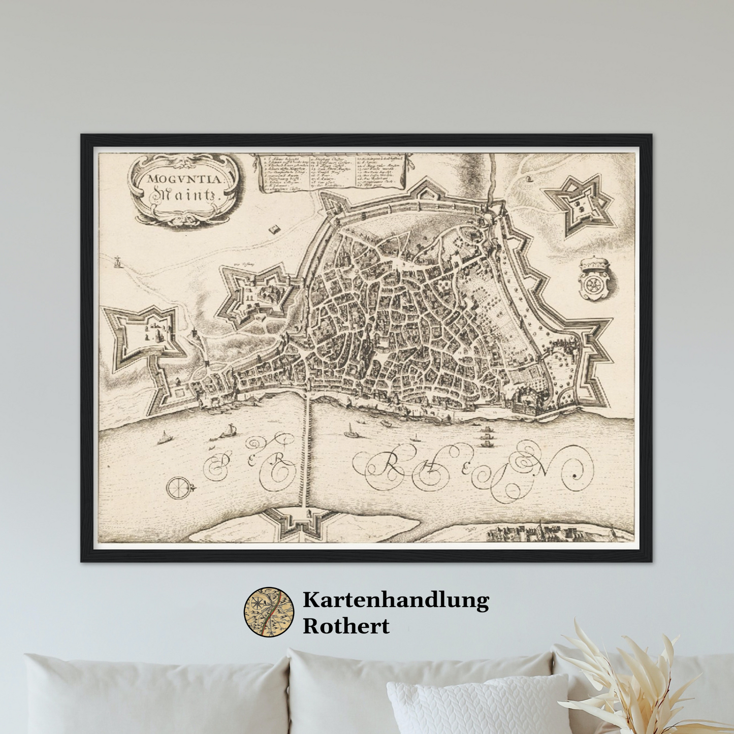 Historischer Stadtplan Mainz um 1670