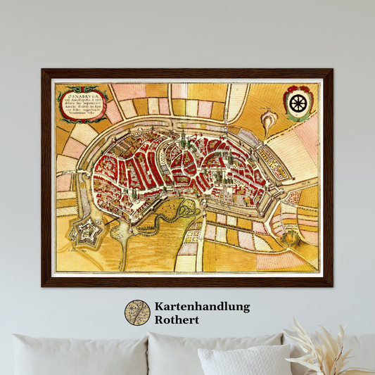 Historischer Stadtplan Osnabrück um 1633