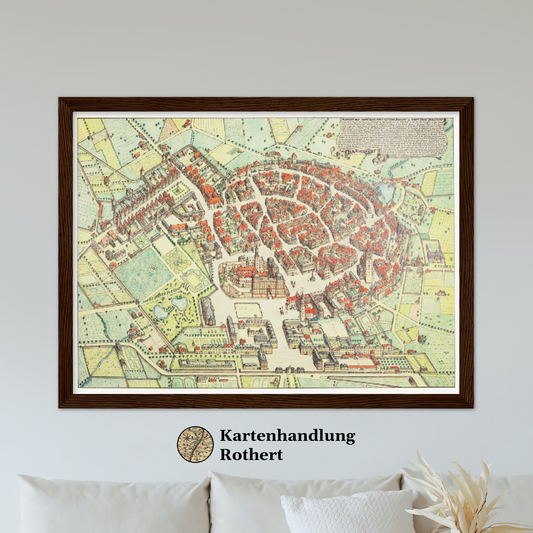 Historische Stadtansicht Darmstadt um 1799