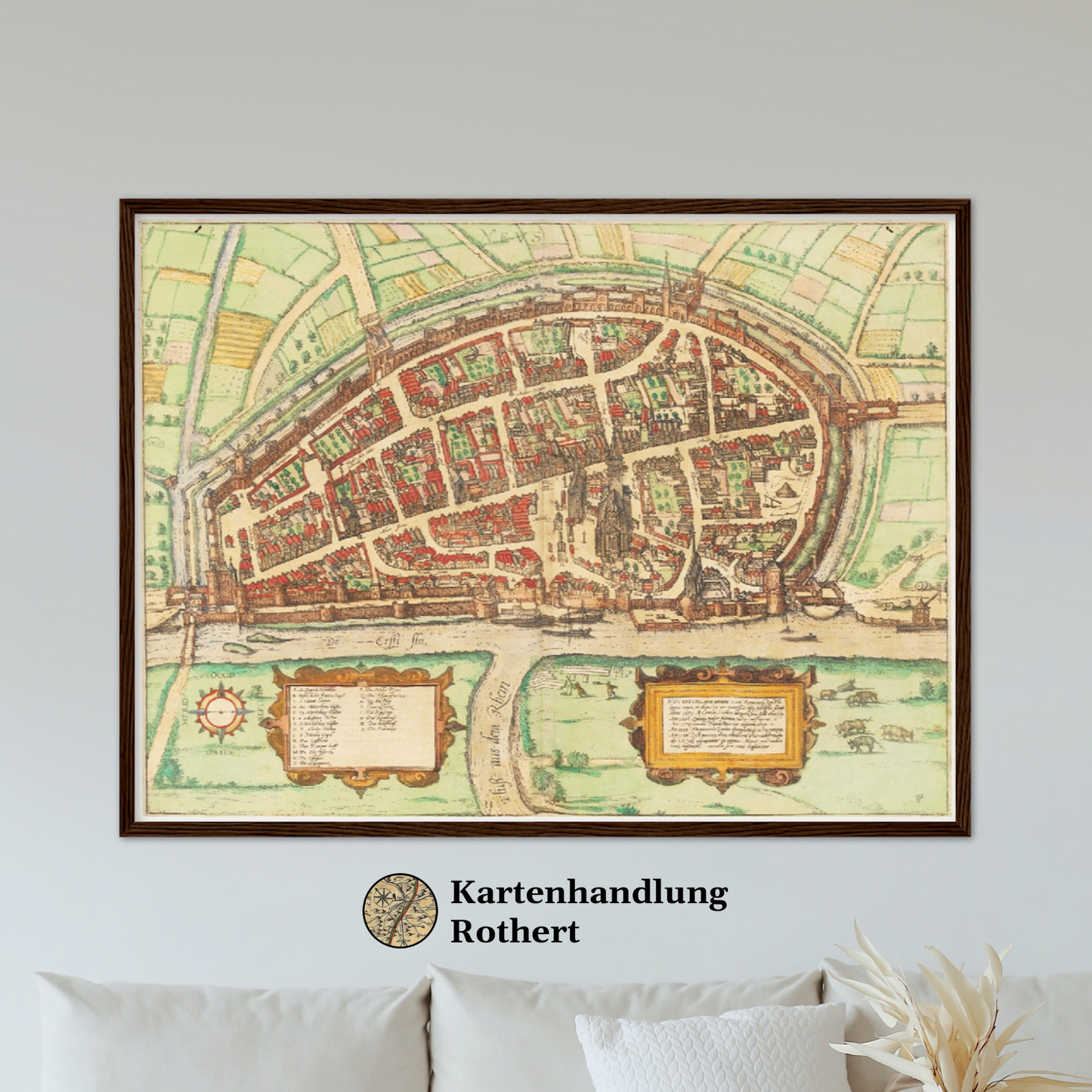 Historischer Stadtplan Neuss um 1592