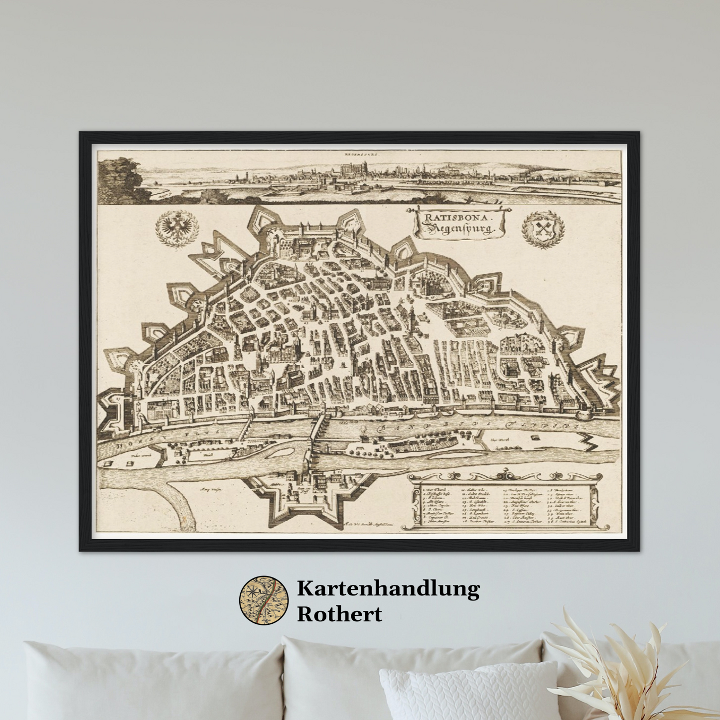 Historische Stadtansicht Regensburg um 1700