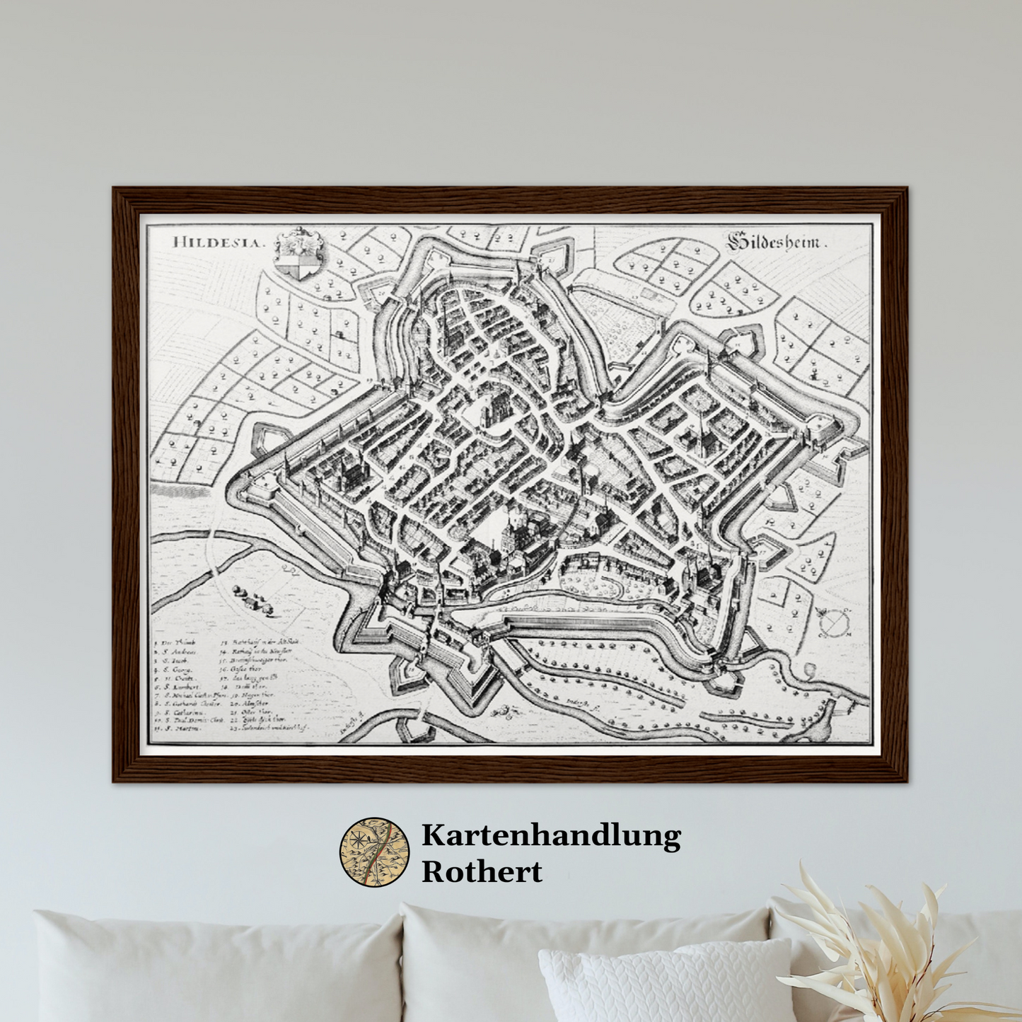 Historische Stadtansicht Hildesheim um 1650