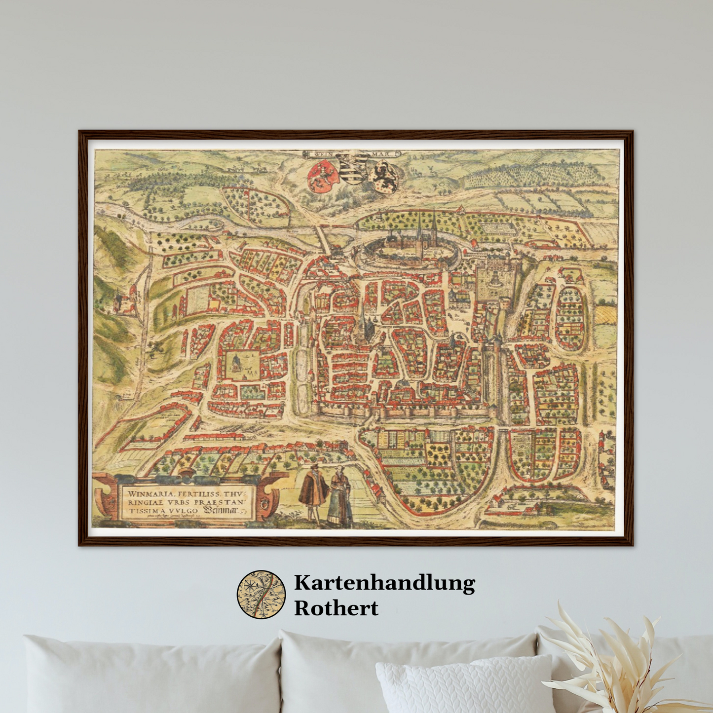 Historische Stadtansicht Weimar um 1582