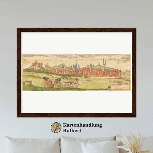 Historische Stadtansicht Quedlinburg um 1582