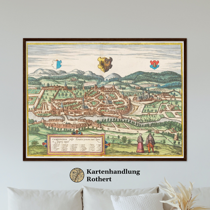 Historical city map  Test product horizontal 3 sizes