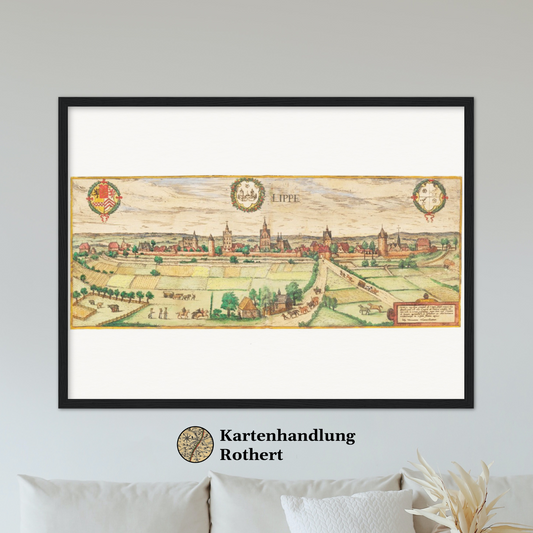 Historische Stadtansicht Lippe um 1592