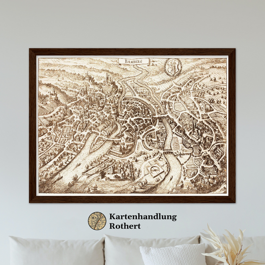 Historische Stadtansicht Bamberg um 1642