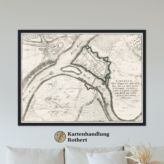 Historischer Stadtplan Koblenz um 1696