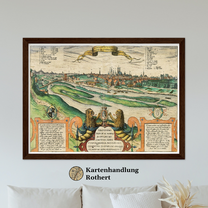 Historical city map  Test product horizontal 3 sizes
