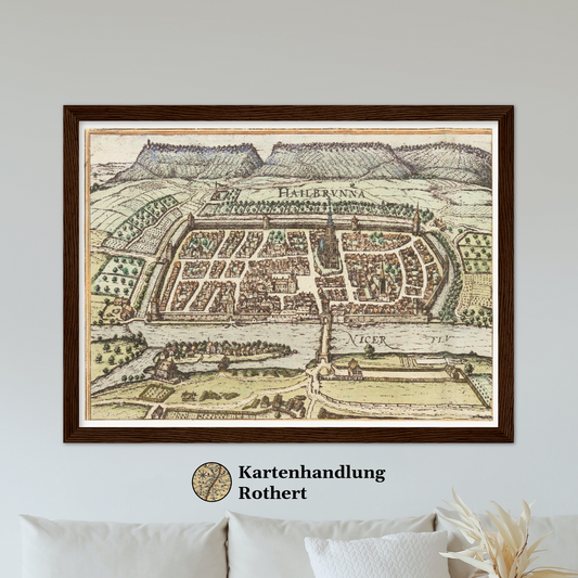 Historical city map  Test product horizontal 3 sizes