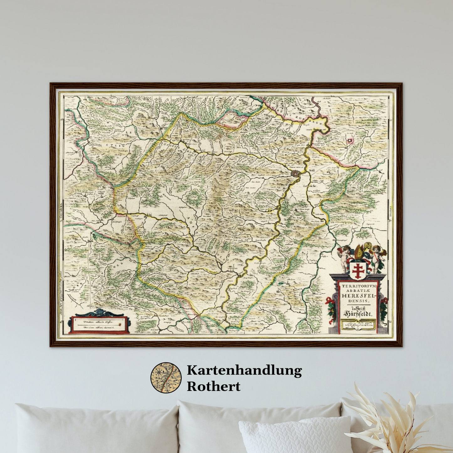 Historische Landkarte Bad Hersfeld um 1647