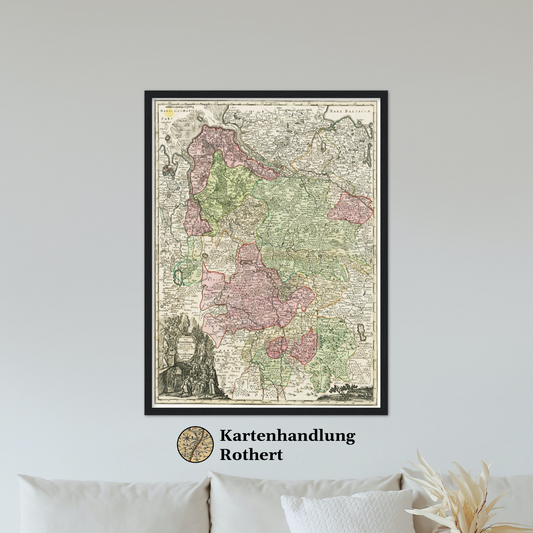 Historische Landkarte Hannover um 1750