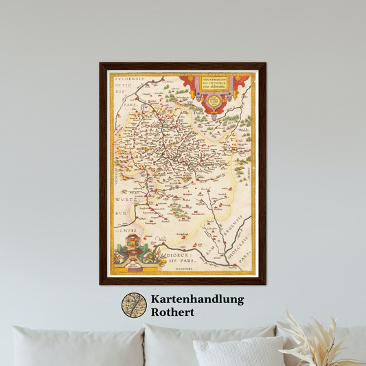 Historische Landkarte Henneberg um 1609