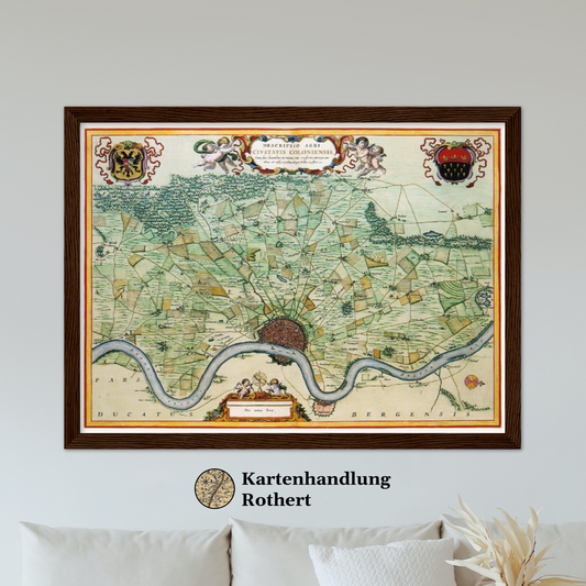 Historische Landkarte Köln um 1735