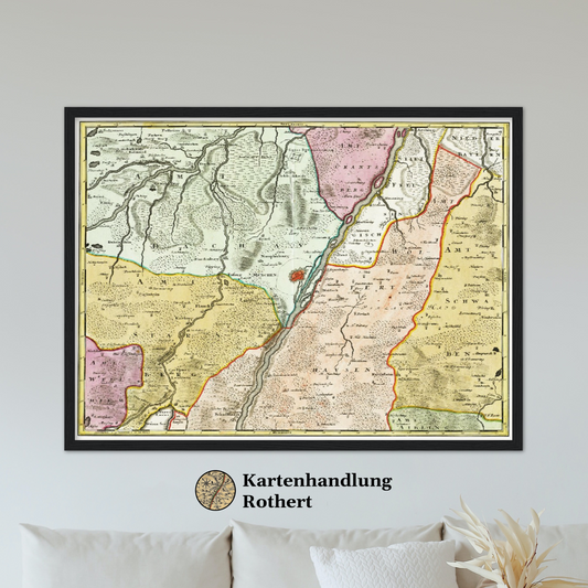 Historische Landkarte München um 1740