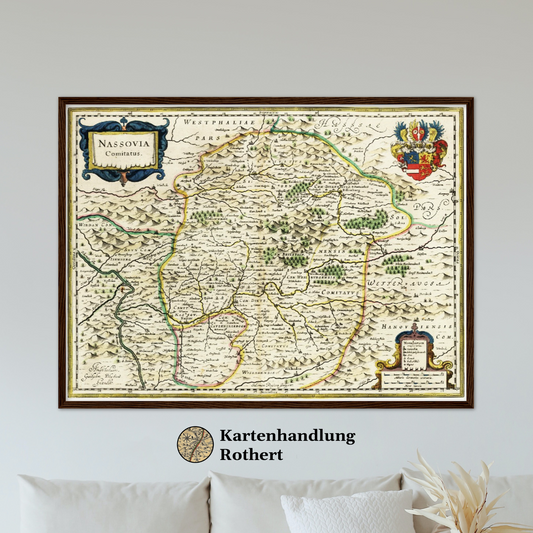 Historische Landkarte Nassau um 1647