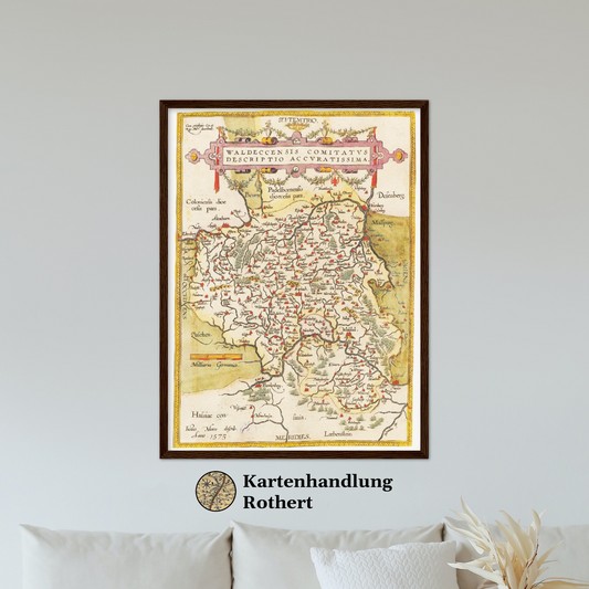 Historische Landkarte Waldeck um 1609