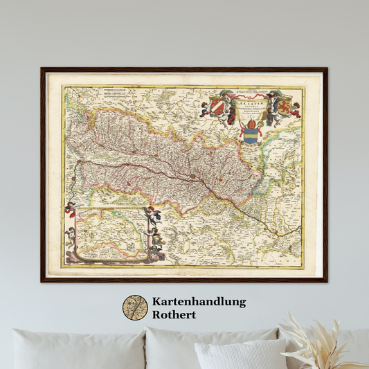 Historische Landkarte Baden um 1680
