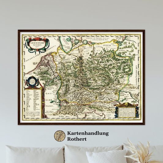 Historische Landkarte Historisches Germanien um 1647