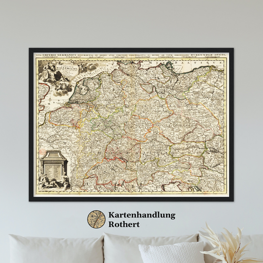 Historische Landkarte Deutschland um 1690