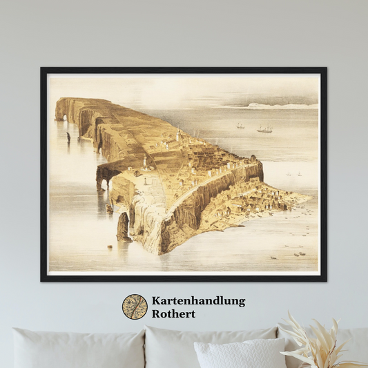 Historische Ansicht Helgoland um 1855
