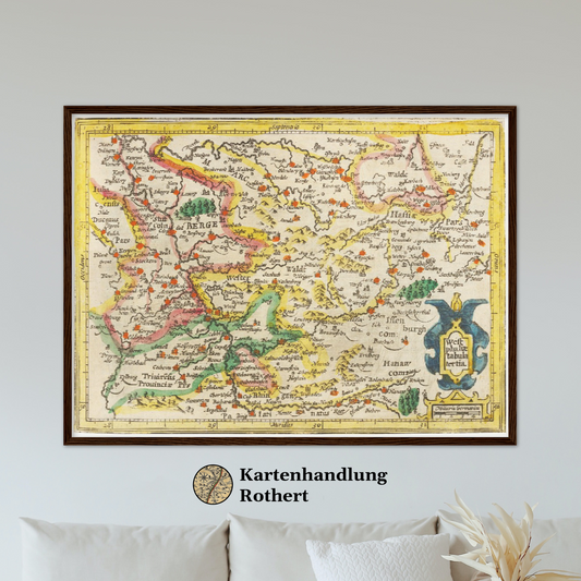 Historische Landkarte Sauerland um 1609