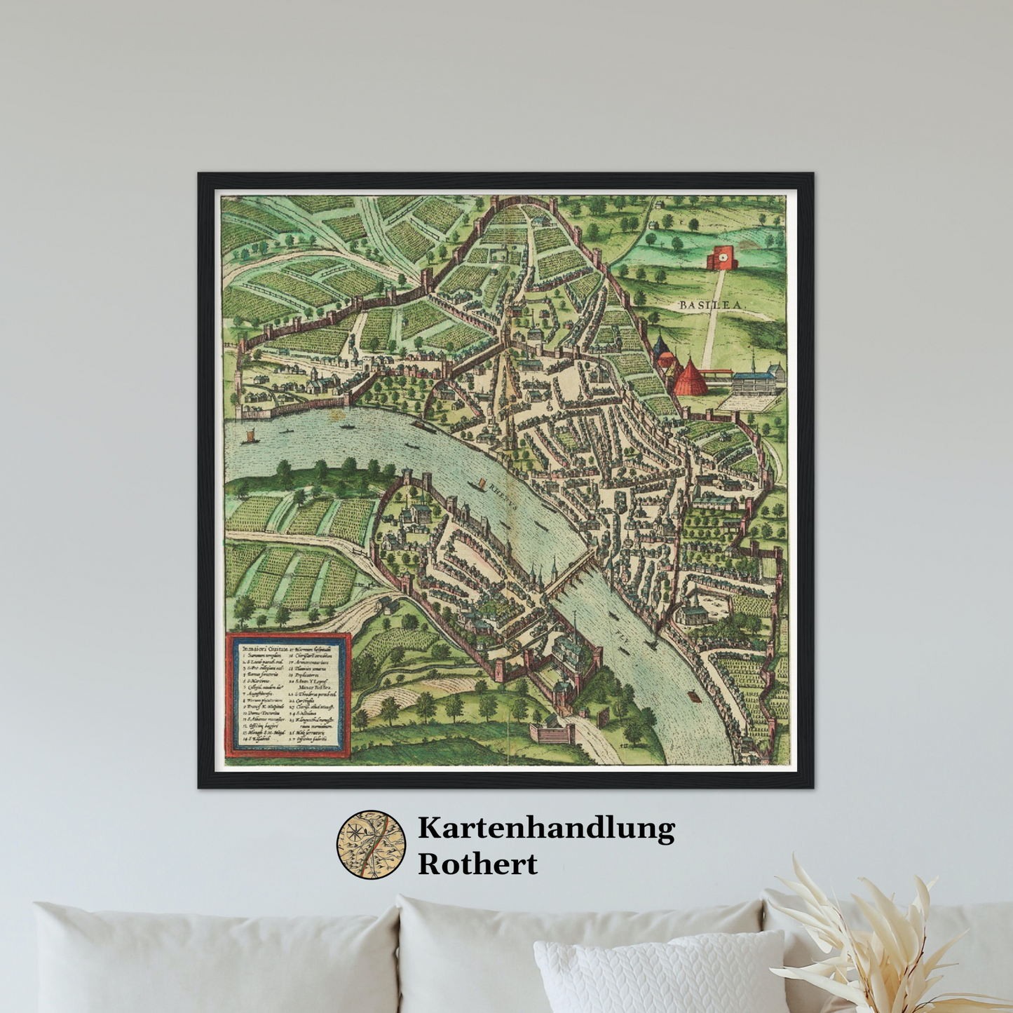 Historischer Stadtplan Basel um 1600