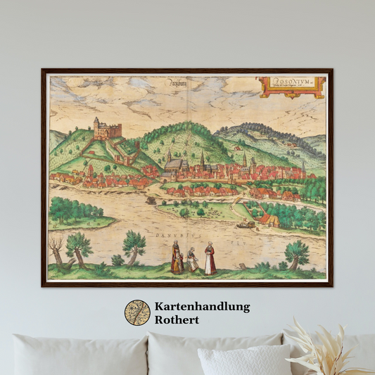 Historical city map  Test product horizontal 3 sizes