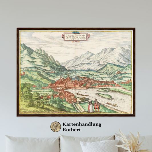 Historische Stadtansicht Innsbruck um 1575