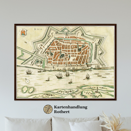 Historischer Stadtplan Riga um 1612