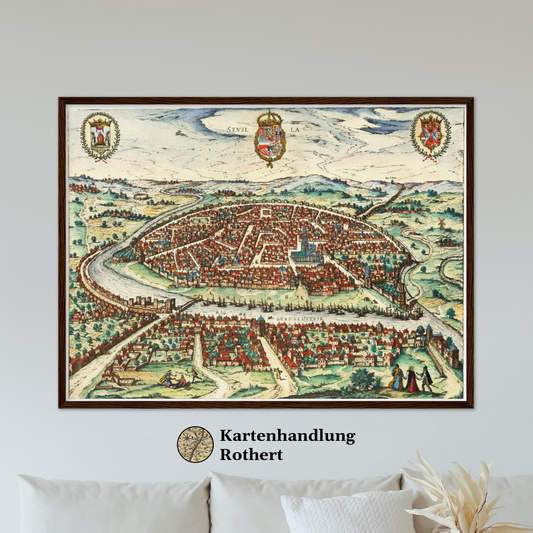Historical city map  Test product horizontal 3 sizes