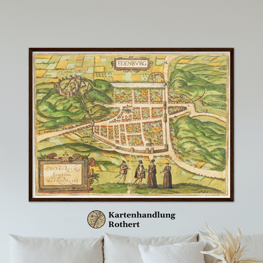 Historischer Stadtansicht Edinburgh um 1580