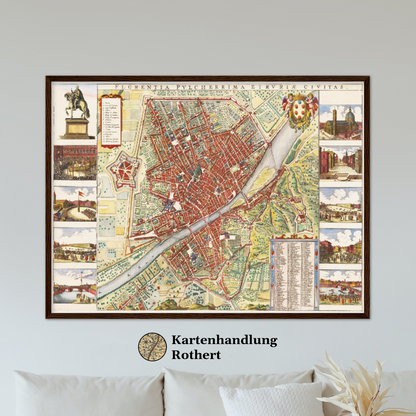 Historical city map  Test product horizontal 3 sizes