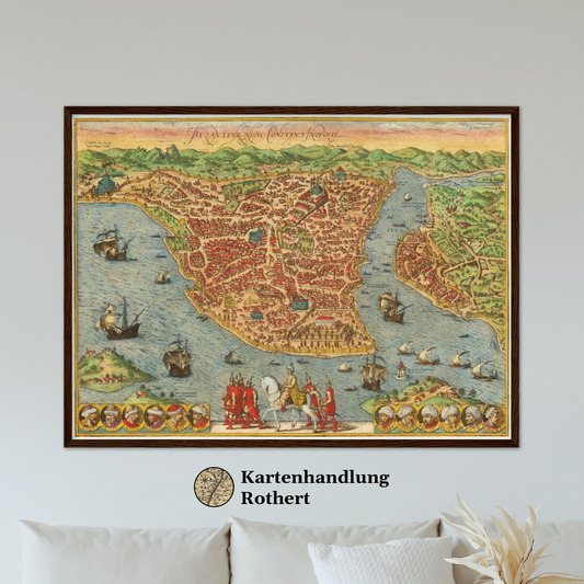 Historical city map  Test product horizontal 3 sizes