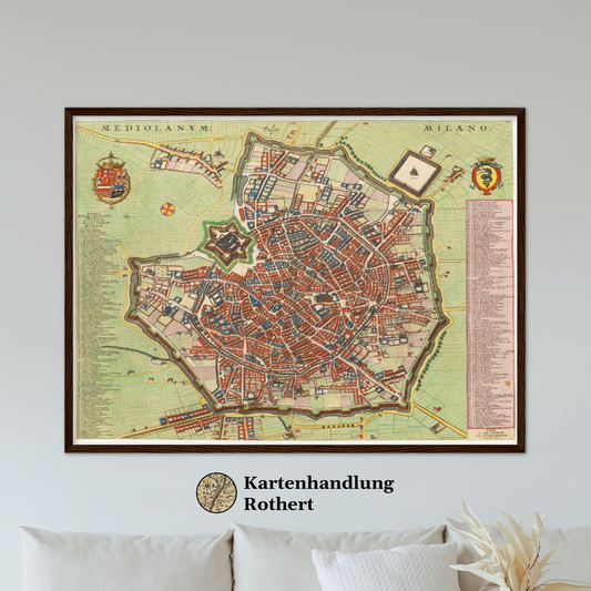 Historical city map  Test product horizontal 3 sizes