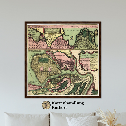 Historical city map  Test product horizontal 3 sizes