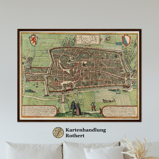 Historischer Stadtplan Utrecht um 1582