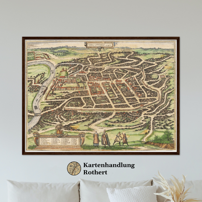 Historical city map  Test product horizontal 3 sizes