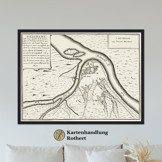 Historical city map  Test product horizontal 3 sizes