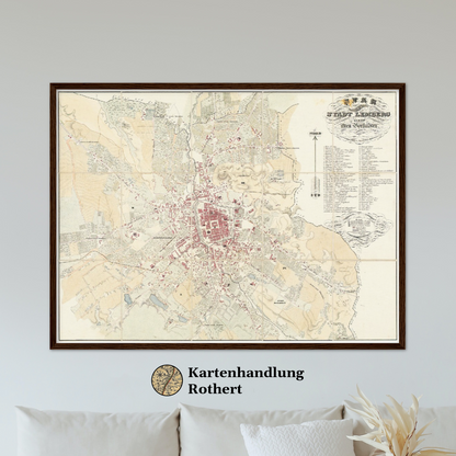 Historical city map  Test product horizontal 3 sizes