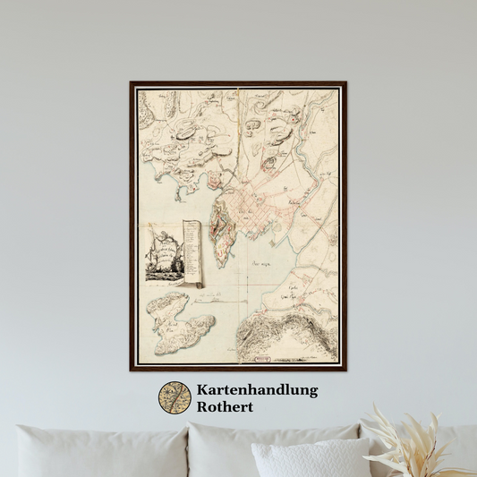 Historical city map  Test product horizontal 3 sizes