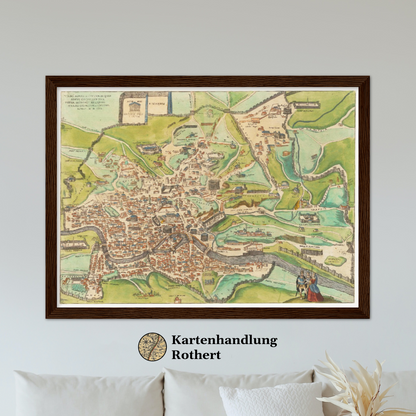 Historische Stadtansicht Rom um 1609